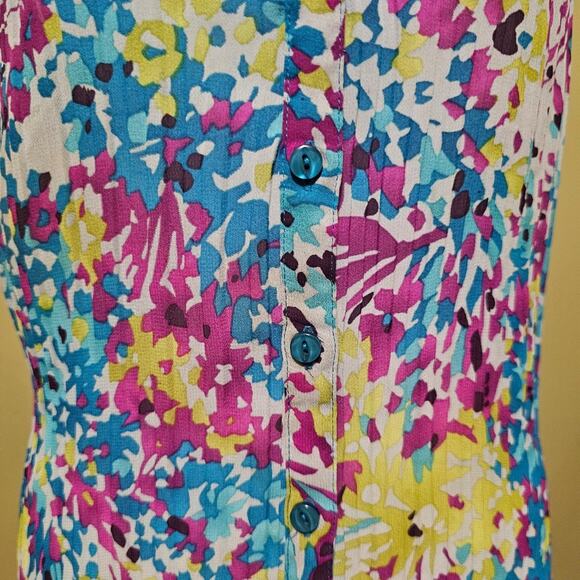 Fashion Bug Sleeveless Button Up Blouse Vintage Lightweight Women's Size Large - Picture 3 of 10